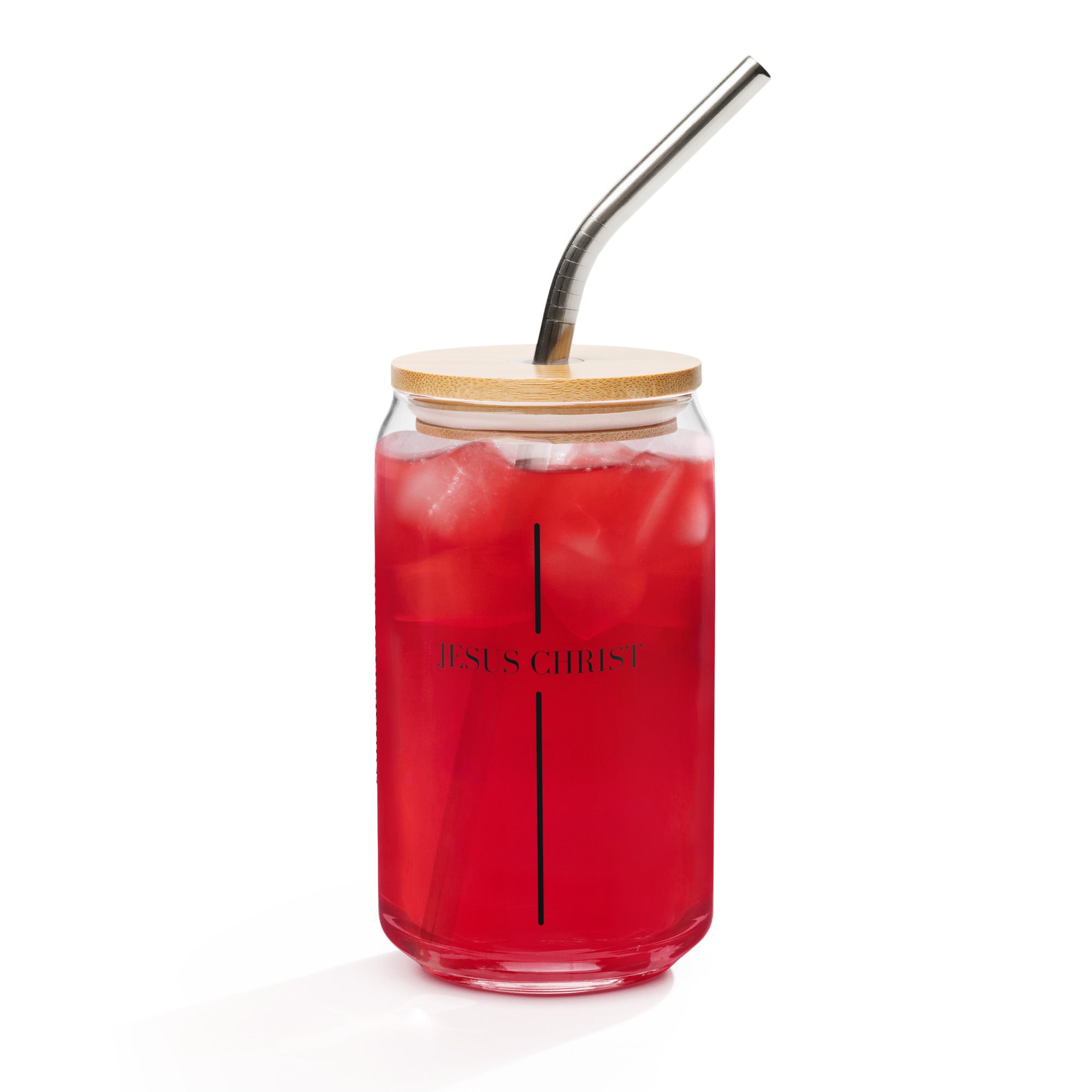 Jesus Christ Cross Glass Cup