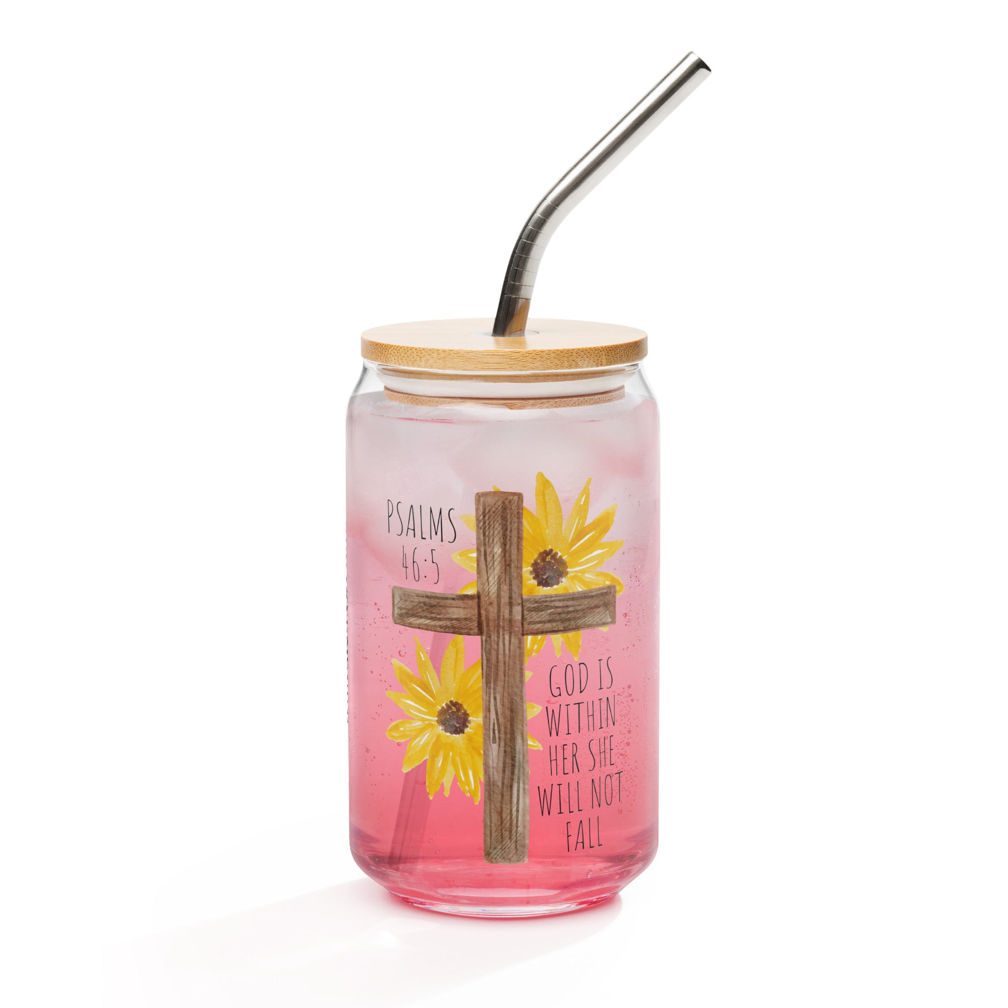 Psalms 46:5 Glass Cup