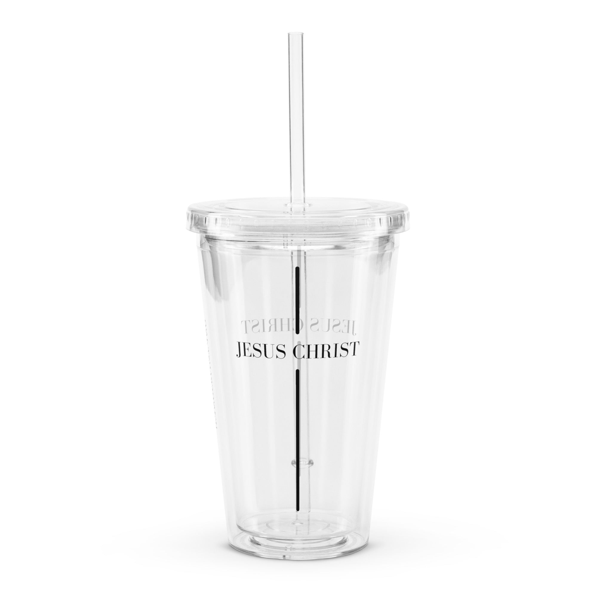 Jesus Christ Cross Plastic Tumbler